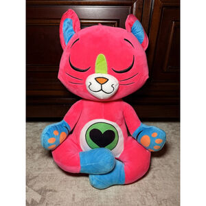Good Stuff Pink Cat Plush Stuffed Animal Meditating Heart